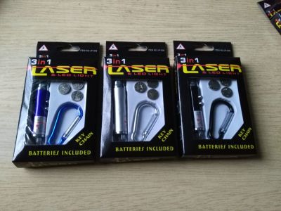 LED aluminum mini flashlight for bill detection by infrared laser factory price direct blister gift flashlight