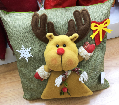 Christmas pillow 34cm long and wide square Christmas pillow Christmas interior decoration holiday ornaments