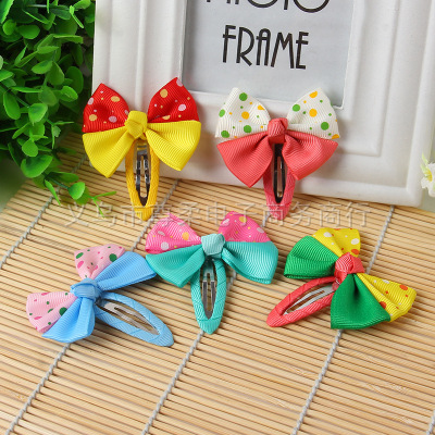 Korean version of the new wholesale bow hair clip Japanese and Korean children's cute small hair clip manufacturers direct wholesale