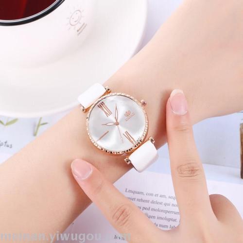 New Simple Crystal face Creative Women‘s Roman Fashion Watch
