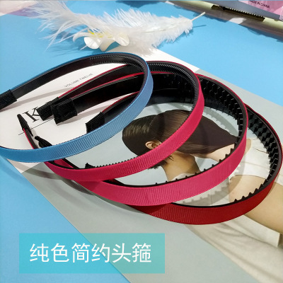 New style pure color contracted Korea contracted joker sweet cloth art smooth board antiskid joker hairpin headband