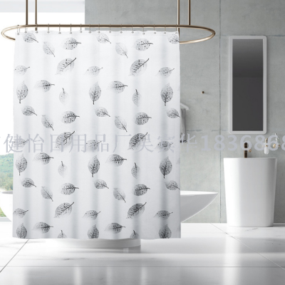 Bathroom small curtain suit perforated, waterproof and thickened small curtain Bathroom small hanging curtain curtain partition curtain