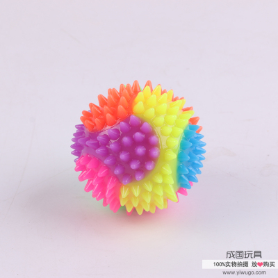 Manufacturers direct luminous gay maomao ball children flash vent ball elastic ball night market goods