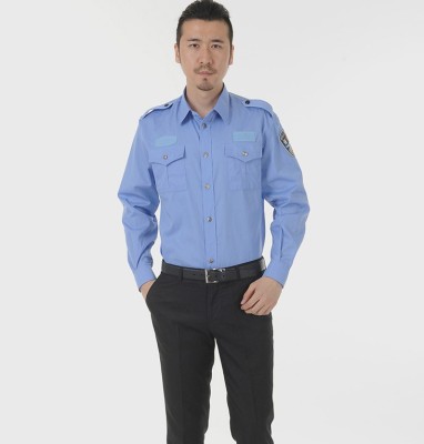 Security uniform spring and autumn uniform long sleeve blue uniform property uniform auxiliary police uniform