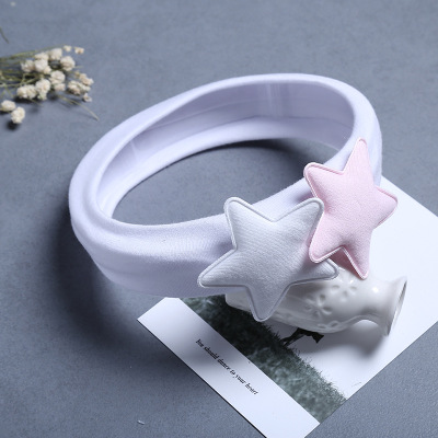 Korean version of children's hair band wholesale baby cotton head band double pentacle baby hair band girl headdress wholesale