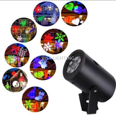 Outdoor waterproof replaceable card LED film projection lamp Christmas snow lamp lawn decoration laser