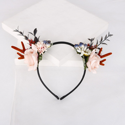 Japanese and Korean senna female department elk headband hair hoop Christmas antler headdress photo studio photo props hair ornaments