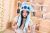 Popular TikTok Kuaishou Internet Celebrity Moving Light Stitch Hat Funny Children's Gift Moving Bunny Hat