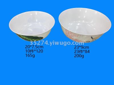 The tableware of Melamine bowls is a large number of spot stock rice bowl soup bowl run lake set up hot style