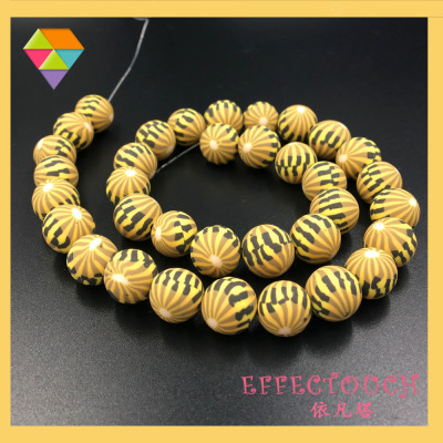 Yifan Tower Handmade Polymer Clay round Beads Polymer Clay Jewelry Polymer Clay Jewelry Factory Direct Sales