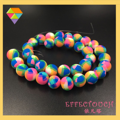 Yifan Tower Handmade DIY Polymer Clay round Beads Ornament Polymer Clay Jewelry Factory Direct Sales