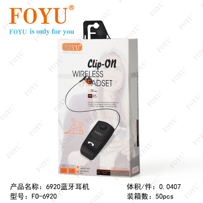 Foyu Wireless Bluetooth Business Headset Single-Ear in-Ear FO-6920
