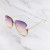 The new metallic pearl rimless sunglasses are versatile for women