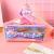 Laser transparent pen bag sakura personality ins web celebrity douyin stationery bag fresh girl lovely storage bag