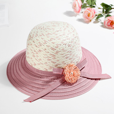 Hat Ladies New Summer Anti-outside Line Wide Brim Hat Korean Style Flower Sun Protection Sun Hat Versatile Fashion Cloth Cap Women