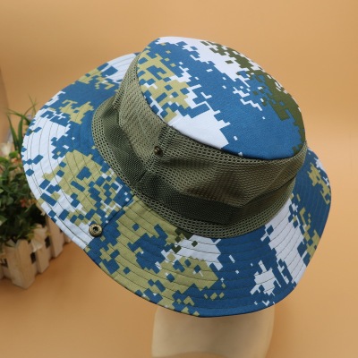 Outdoor Sun Hat Men's Summer Camouflage Sun Hat Military Cap New Breathable Fishing Hat Sun Hat Net Hat Factory