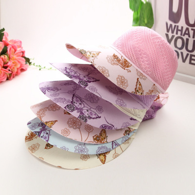 Travel Sun Hat Knitted Baseball Sun-Proof Net Hat Sun Protection Casquette Ribbon Spring and Summer New Hat Wholesale