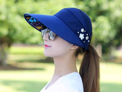 Spring and Summer Hat Women's Summer Leisure All-Matching Travel UV Protection Korean Summer Foldable Sun Hat Factory