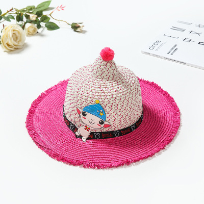 Baby Hat Summer Children's Straw Hat Boys and Girls Sun Hat Summer Hat Outdoor Sun Protection Tourist Hat Korean Style