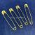 Supply Length 75mm Iron Gold Large Pin, Metal Safety Pin Ornament Accessories