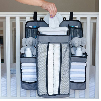 Amazon sells large - capacity bedside hanging diaper bag storage bag baby bottle storage bag