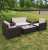 Luxury rattan sofa four-piece set of leisure leisure leisure leisure garden outdoor home furnishing rattan chair