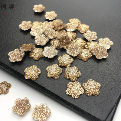 12 mm sequined Manufacturers wholesale resin flat patch name plum powder effect head rope decorative materials customization