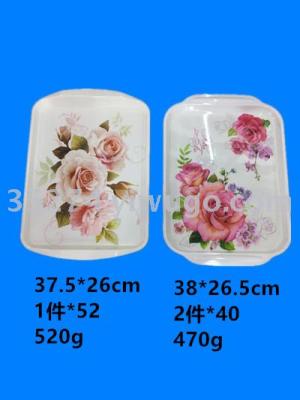 Melamine tray decal imitation porcelain tray a large number of spot stock street set hot style
