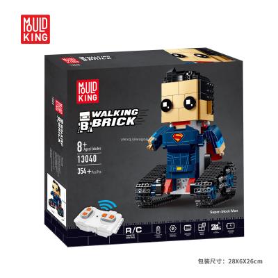Intelligent building block square head superman