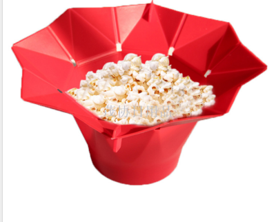 Silicone popcorn bucket custom collapsible popcorn container microwave popcorn bowl