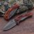 Mahogany multifunctional field survival and rescue tool home sharp fruit folding knife