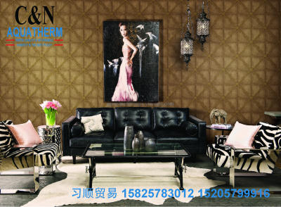 European wall paper self-adhesive bedroom living room wall with PVC waterproof sticker white grey wall paper