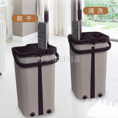 Hand - free flat mop scraping joy home wood floor lazy person mopping the floor god rotating mop bucket dry and wet