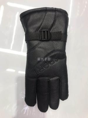 Winter leisure heat preservation non-slip rain proof gloves bicycle motorcycle gloves leather imitation leather