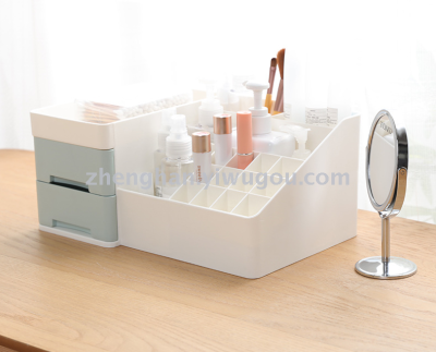 Plastic desktop drawer type cosmetics storage box multi-functional dresser jewelry lipstick shelf
