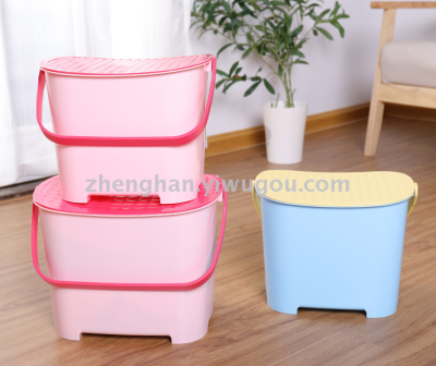 Multi-functional storage stool color storage stool shoe stool fishing box