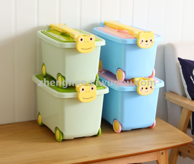 Push storage box cartoon children's toys storage box organizing box