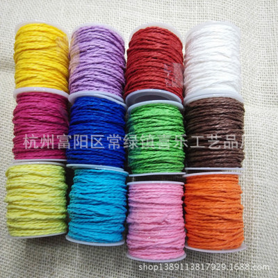 A DIY handmade paper rope with shaft of 15 meters is 2mm thick