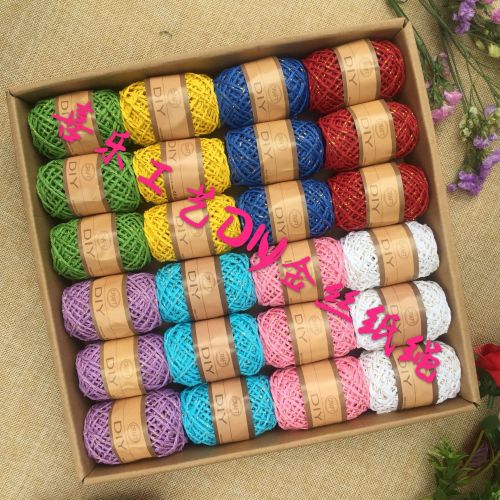 Egg-Shaped 10M Gold Silk Paper Rope DIY Raw Materials Kindergarten Handmade Materials Rugby