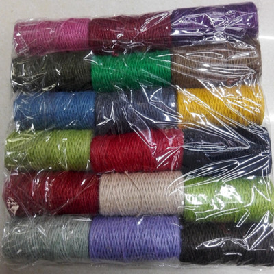 DIY Handmade Products Are Available in Stock, with Colored Hemp Rope Cylindrical 100 M 2 Shares in Rolls.