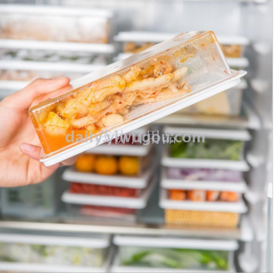 Stackable Transparent Sealed Crisper Refrigerator Fruit Storage Box Kitchen Food Sealed Box Freezer Box Storage Large Size