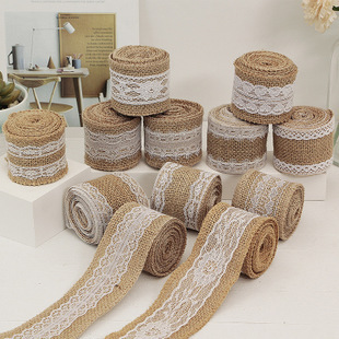 There are lots of radiating lace rolls of linen