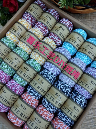 rugby-shaped two-tone double-strand paper rope 2mm 10m a diy handmade material export quality