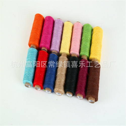 1mm Color Fine Hemp Thread Single Strand Hemp Rope Kindergarten Handmade DIY Material Hemp Rope twine 100 M