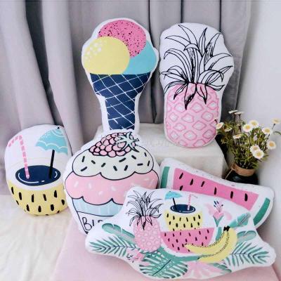 Instagram hot ice cream training group for leaning on summer home decoration decoration pieces Nordic wind cushion for leaning on