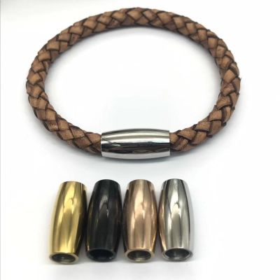 Stainless steel, leather bracelet all buckle, casting