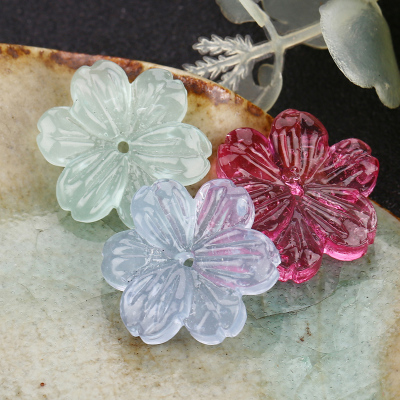Tianhe glass 19mm glass beads six petals in whole hair pin bracelet accessories wholesale
