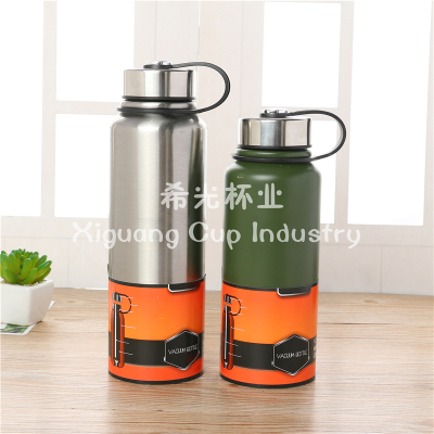 Large Capacity 304 Stainless Steel Vacuum Cup Sling Sports Kettle Portable Vacuum Warm-Keeping Water Cup