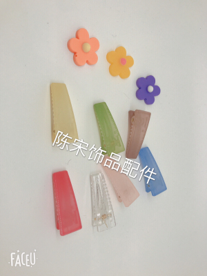 4cm Square Plastic Clip Korean DIY Handmade Barrettes Barrettes
