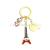 Creative Retro Exquisite Merchant Promotional Gifts France Eiffel Tower Keychain Tourist Souvenir Pendant